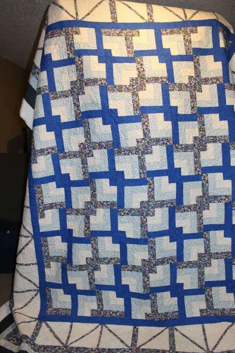 Blue, Black and White Quilt, photo 10 of 11