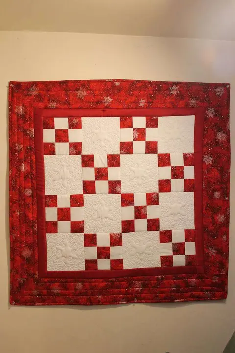 Christmas Nine Patch Quilt