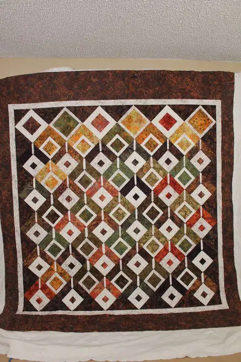 Fall Batik Diamond Quilt