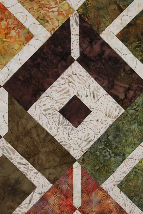 Fall Batik Diamond Quilt, photo 4 of 14