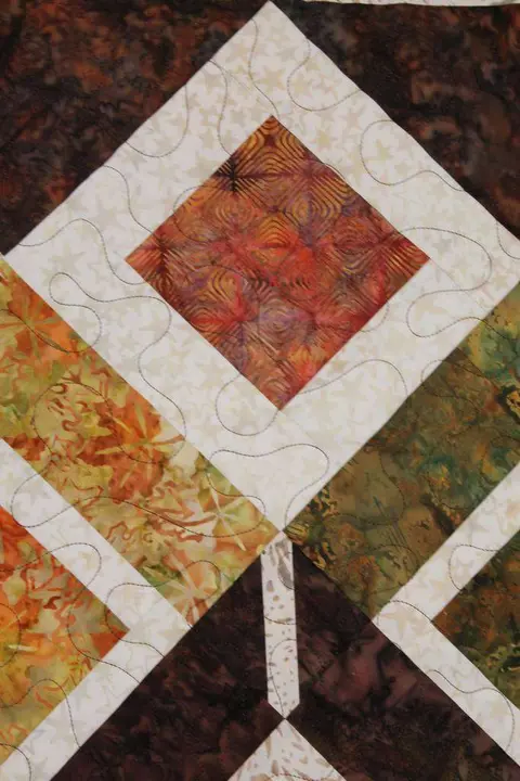 Fall Batik Diamond Quilt, photo 5 of 14