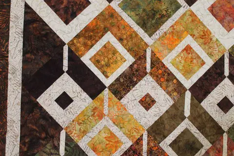 Fall Batik Diamond Quilt, photo 7 of 14