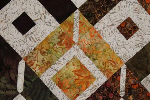 Fall Batik Diamond Quilt, photo 8 of 14