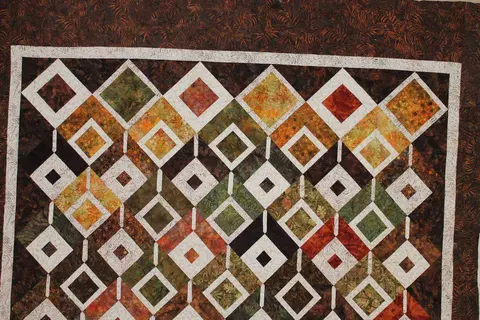Fall Batik Diamond Quilt, photo 10 of 14