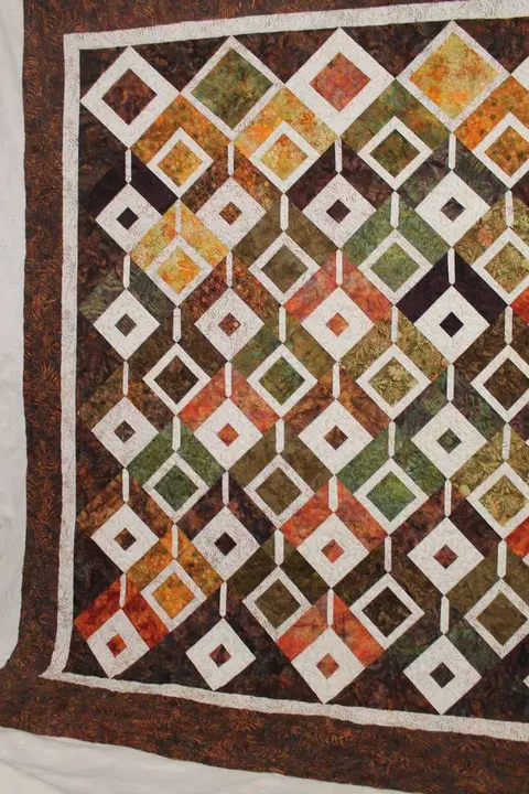 Fall Batik Diamond Quilt, photo 11 of 14