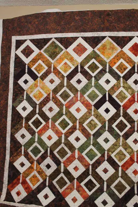 Fall Batik Diamond Quilt, photo 12 of 14
