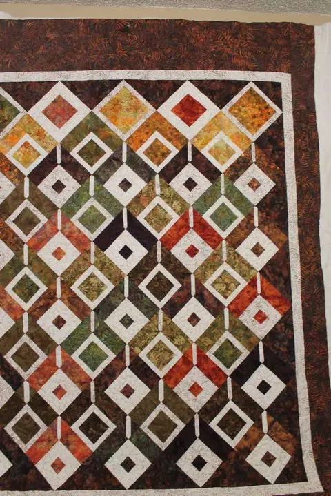 Fall Batik Diamond Quilt, photo 13 of 14