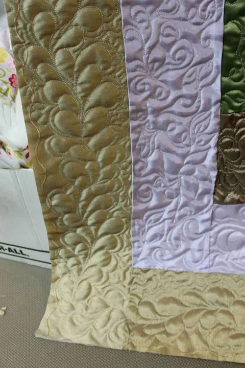 Green, Gold And Pink Quilt, photo 3 of 48