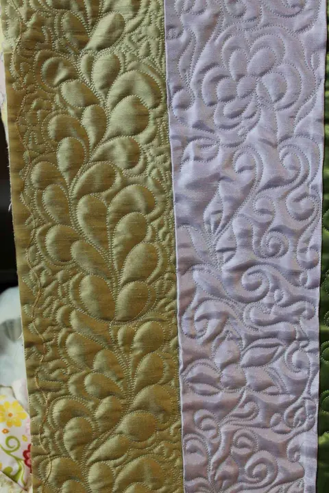 Green, Gold And Pink Quilt, photo 6 of 48