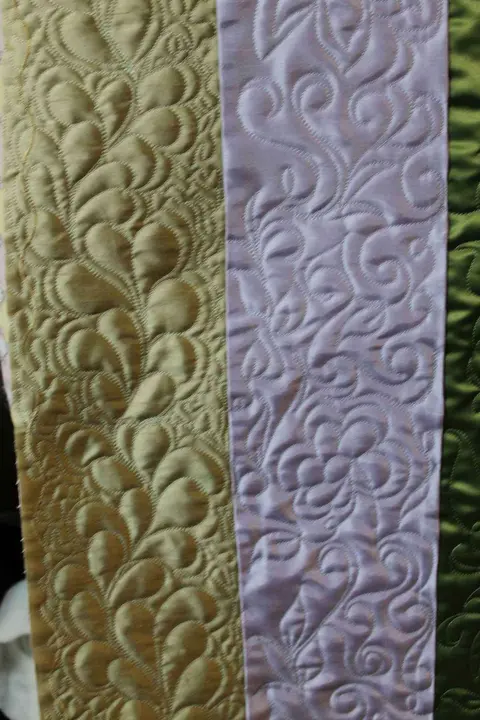 Green, Gold And Pink Quilt, photo 8 of 48