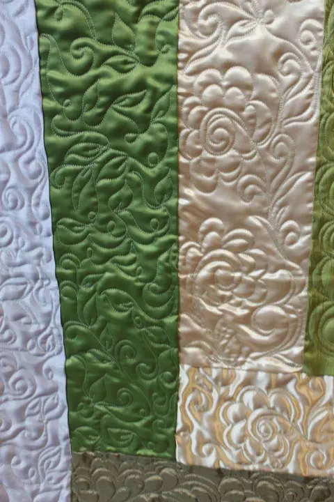 Green, Gold And Pink Quilt, photo 12 of 48
