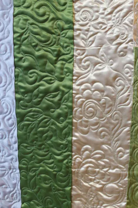 Green, Gold And Pink Quilt, photo 13 of 48