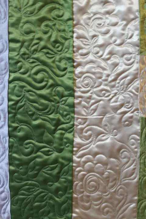 Green, Gold And Pink Quilt, photo 14 of 48