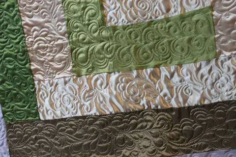 Green, Gold And Pink Quilt, photo 17 of 48