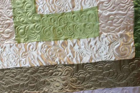 Green, Gold And Pink Quilt, photo 18 of 48