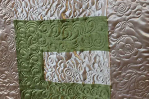 Green, Gold And Pink Quilt, photo 19 of 48