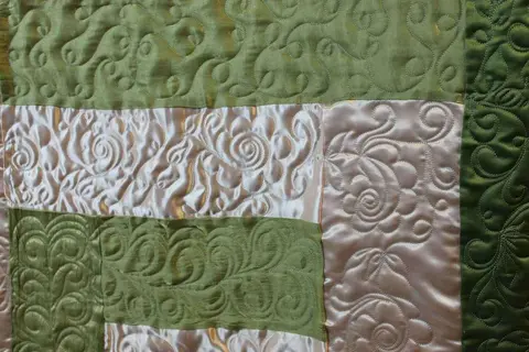 Green, Gold And Pink Quilt, photo 20 of 48