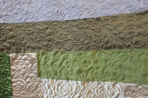 Green, Gold And Pink Quilt, photo 21 of 48