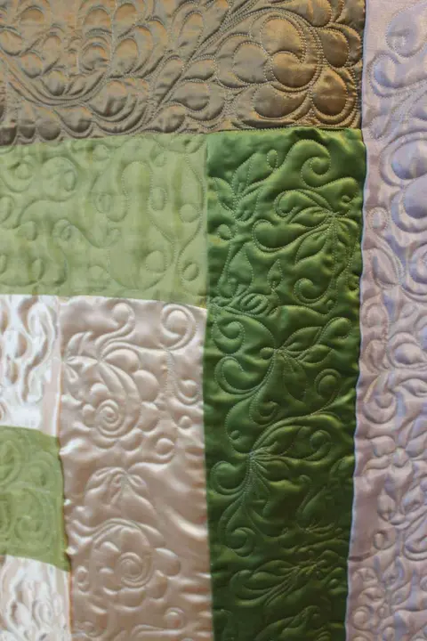 Green, Gold And Pink Quilt, photo 24 of 48