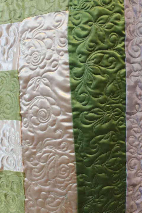 Green, Gold And Pink Quilt, photo 25 of 48