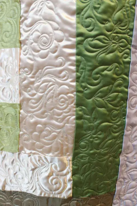 Green, Gold And Pink Quilt, photo 26 of 48