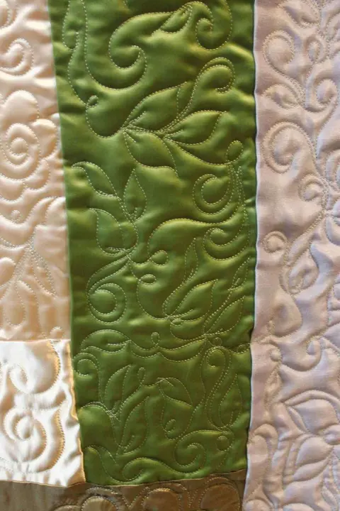 Green, Gold And Pink Quilt, photo 27 of 48