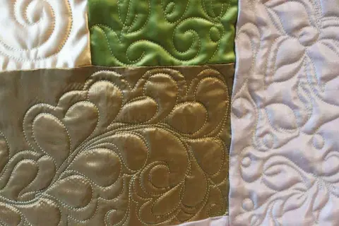 Green, Gold And Pink Quilt, photo 28 of 48