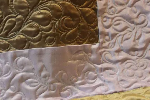 Green, Gold And Pink Quilt, photo 29 of 48