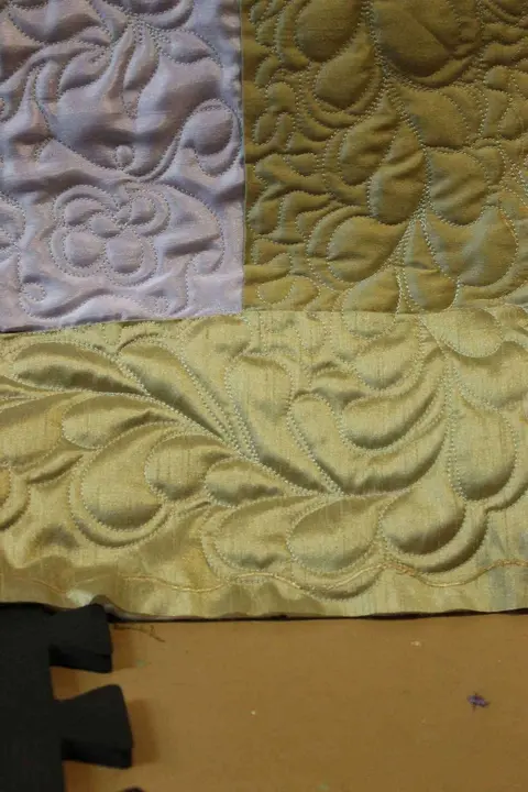 Green, Gold And Pink Quilt, photo 30 of 48