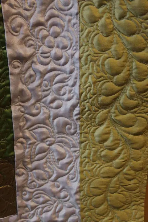 Green, Gold And Pink Quilt, photo 31 of 48