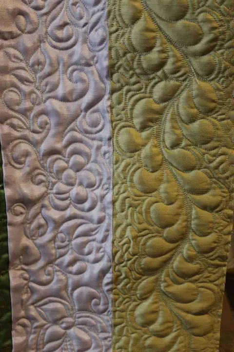Green, Gold And Pink Quilt, photo 32 of 48