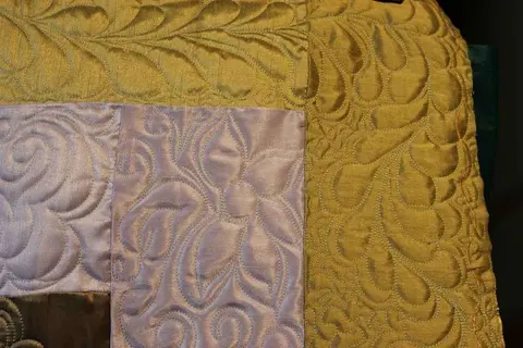 Green, Gold And Pink Quilt, photo 36 of 48