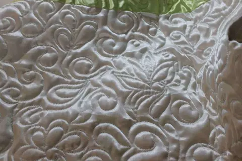 Green & Purple Satin Quilt