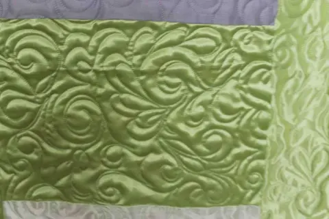 Green & Purple Satin Quilt, photo 4 of 28