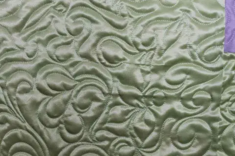 Green & Purple Satin Quilt, photo 5 of 28