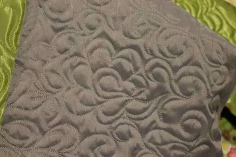 Green & Purple Satin Quilt, photo 11 of 28