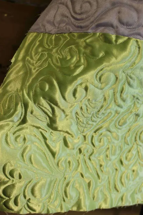 Green & Purple Satin Quilt, photo 14 of 28
