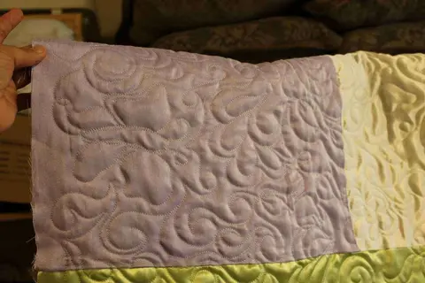 Green & Purple Satin Quilt, photo 15 of 28
