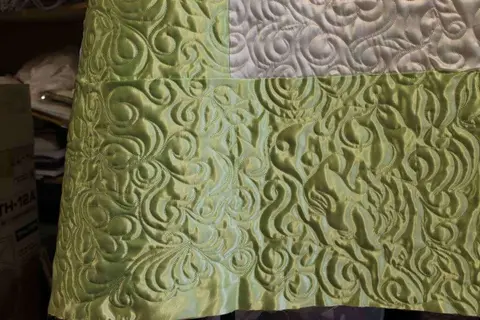 Green & Purple Satin Quilt, photo 17 of 28