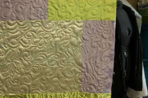 Green & Purple Satin Quilt, photo 19 of 28