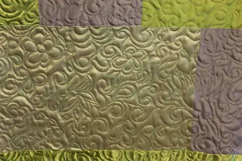 Green & Purple Satin Quilt, photo 20 of 28