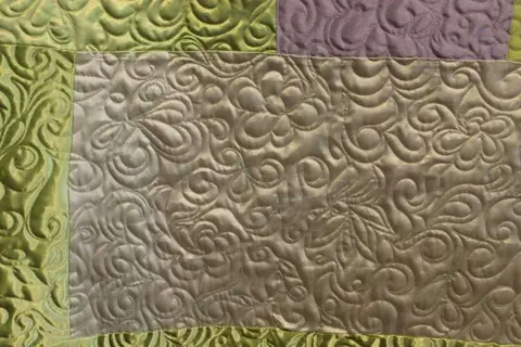 Green & Purple Satin Quilt, photo 21 of 28