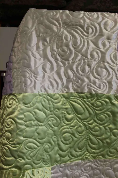 Green & Purple Satin Quilt, photo 22 of 28