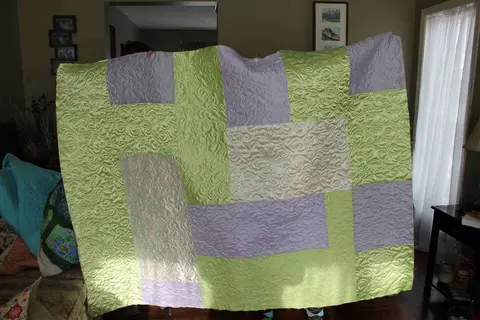 Green & Purple Satin Quilt, photo 26 of 28