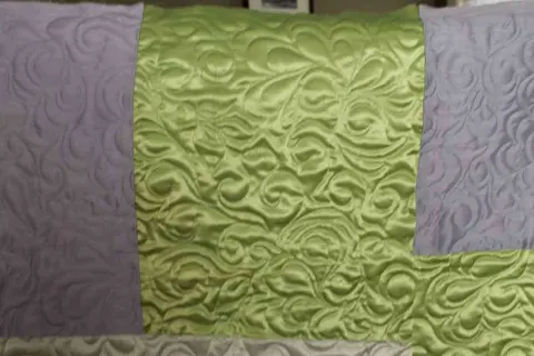 Green & Purple Satin Quilt, photo 27 of 28