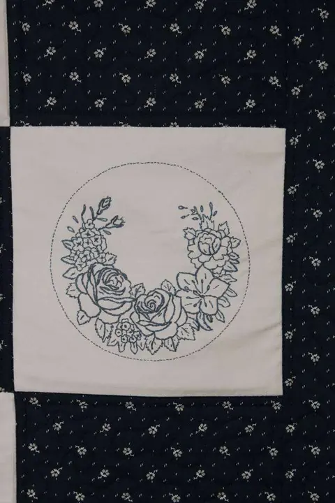 Hand Embroidered Country Quilt