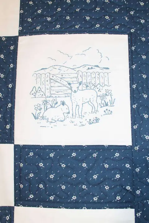 Hand Embroidered Country Quilt, photo 2 of 17