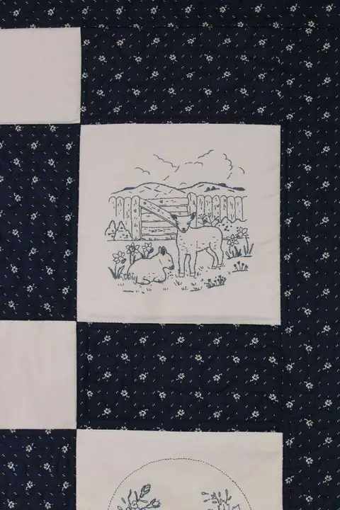 Hand Embroidered Country Quilt, photo 3 of 17