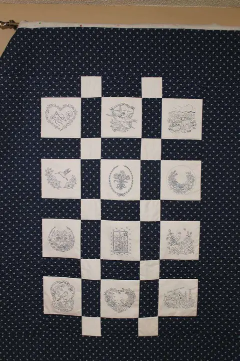 Hand Embroidered Country Quilt, photo 6 of 17