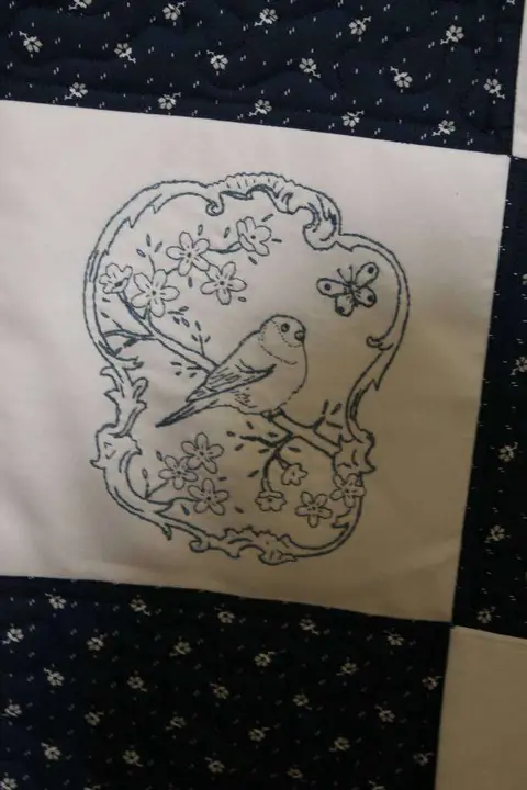 Hand Embroidered Country Quilt, photo 7 of 17